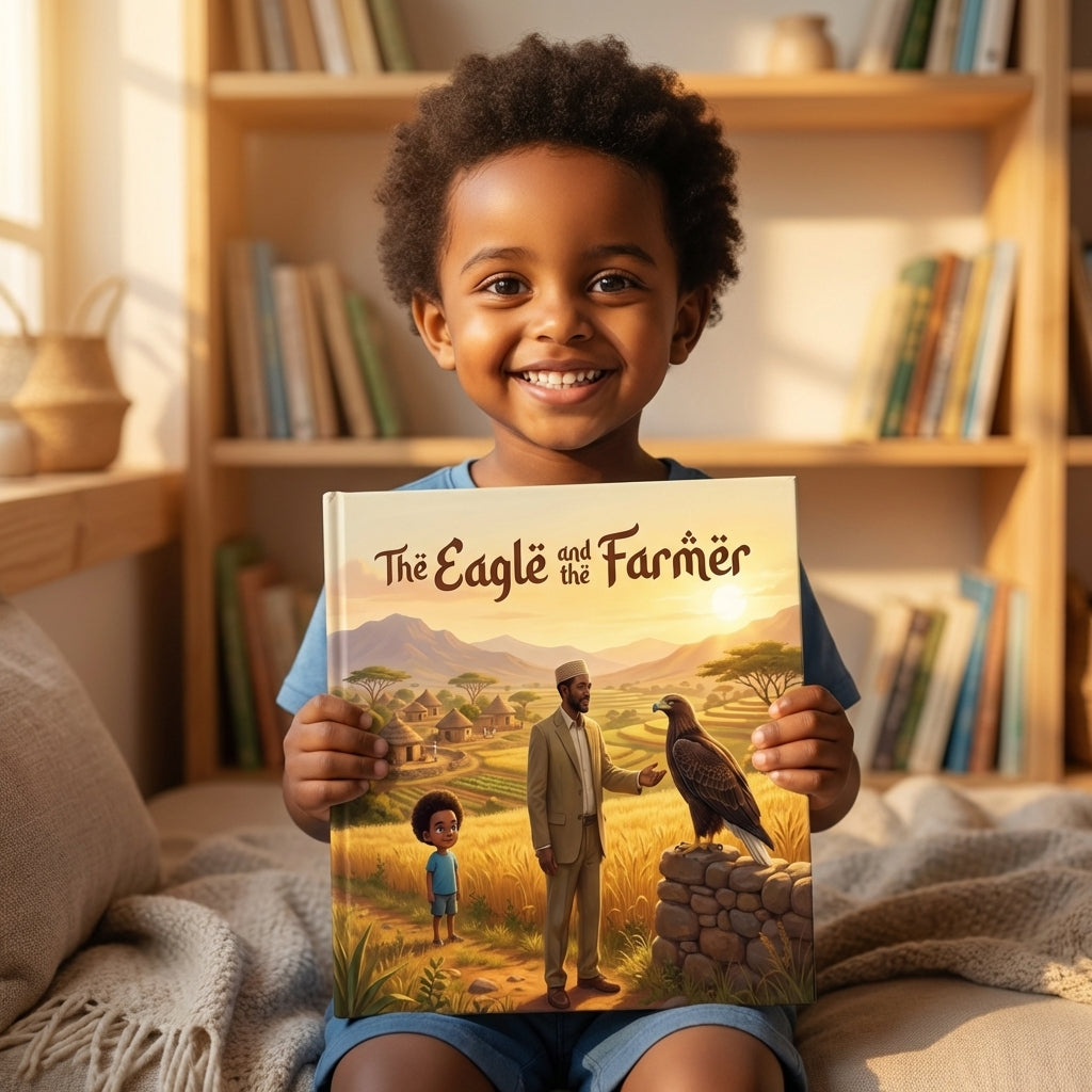 The Eagle and the Farmer - Child Holding Book