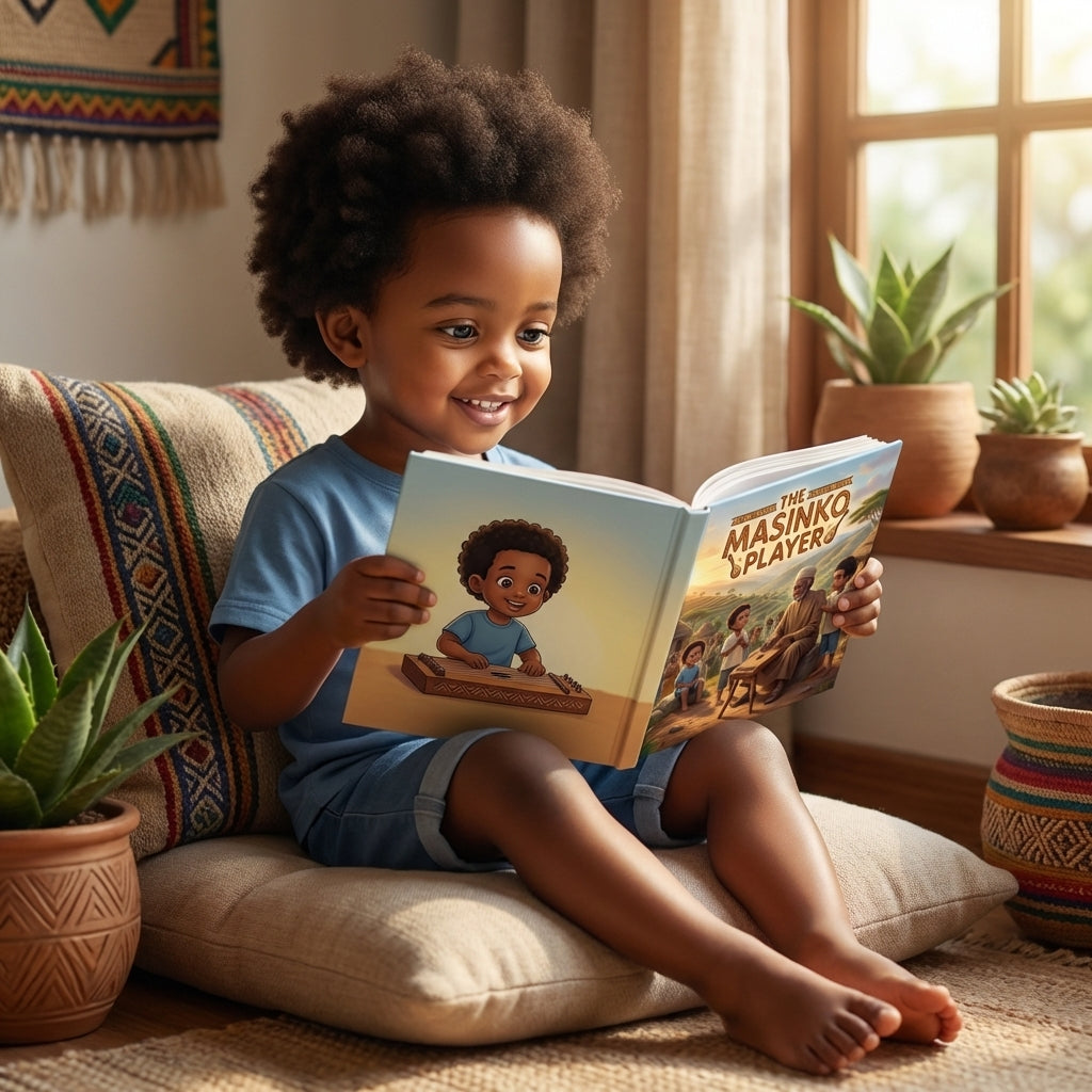 The Masinko Player - Child Enjoying Book