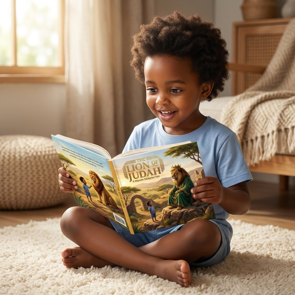 The Lion of Judah - Child Enjoying Book